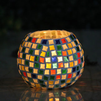 Mosaic candle holder-candle holder- glass candle holder- diwali gifts