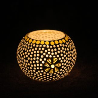 Mosaic candle holder-candle holder- glass candle holder- diwali gifts
