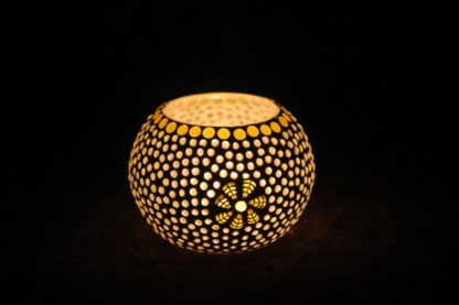 Mosaic candle holder-candle holder- glass candle holder- diwali gifts