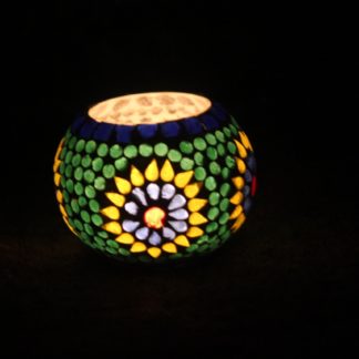 Mosaic candle holder-candle holder- glass candle holder- diwali gifts