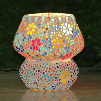Glass Mosaic table lamp 7" Inches - Square (MOQ 24pc)