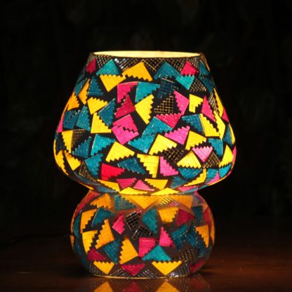 Glass Mosaic table lamp 7" Inches - Square (MOQ 24pc)