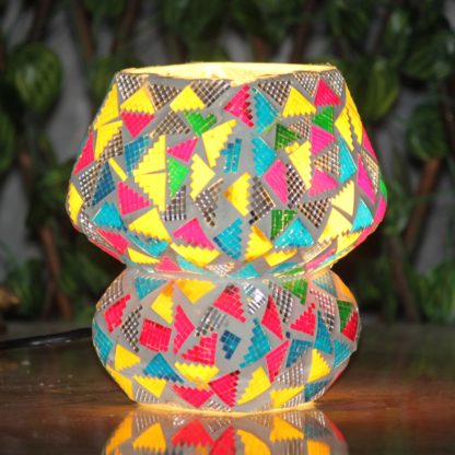 Glass Mosaic table lamp 7" Inches - Square (MOQ 24pc)