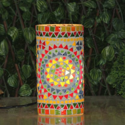 Glass Mosaic table lamp 8" Inches - Pipe (MOQ 24pc)