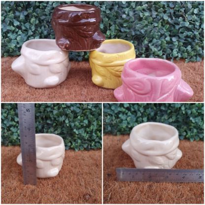 Ceramic Planters - Bamboo small- (MOQ - 24pcs)