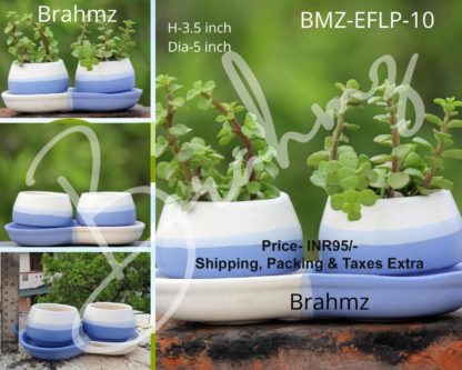 Ceramic Planters| Small Couple Katori Handi shape-5 inch