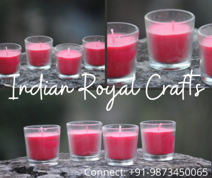 Shot Glass Candles Set of 4 glasses-MOQ-50 Sets