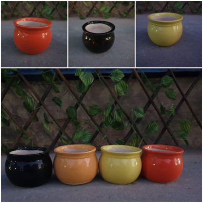 Ceramic Planter Small Katori Size 2.5inch x3 inch-MOQ 50pcs