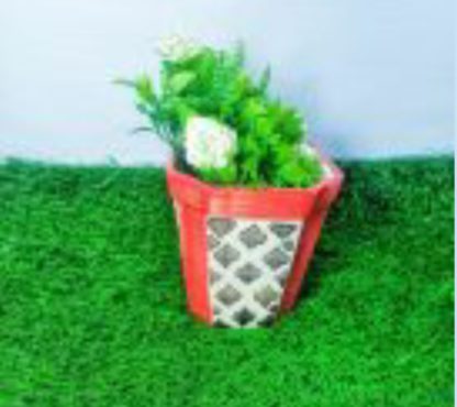 Ceramic Planter Side Cut painting MOQ 24pcs