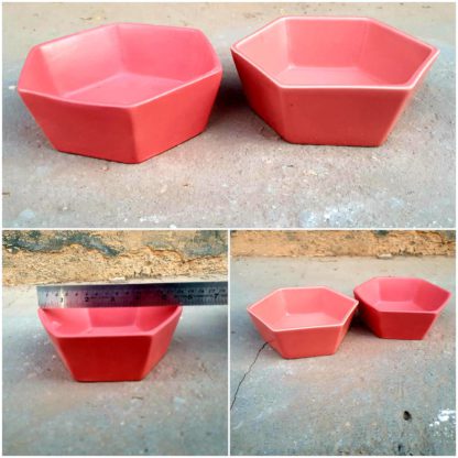Ceramic Planters| Hexa Bonzai Plate (12pc)