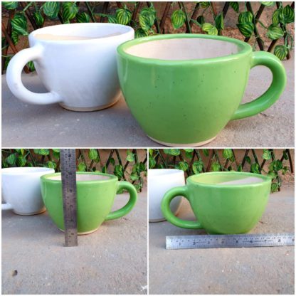 Ceramic Planter Big Tea Cup (MOQ 12Pc)