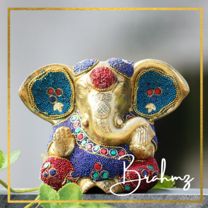 Brass Ganesh with Bead work MOQ 5pcs