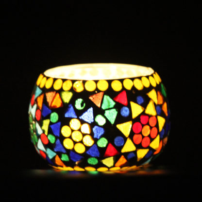 Glass Candle Holder| Mosaic Glass votive |D5 MOQ-100pcs