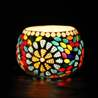 Glass Candle Holder| Mosaic Glass votive |D2 MOQ-100pcs