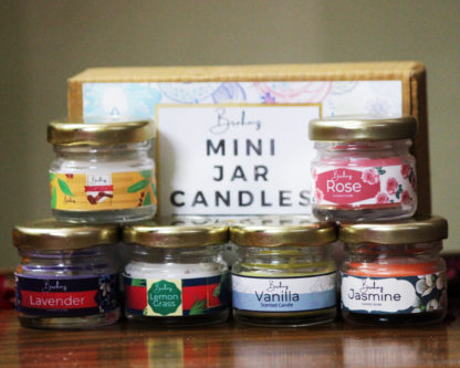 Mini Jar Candles set of 6 Jars-MOQ 100sets
