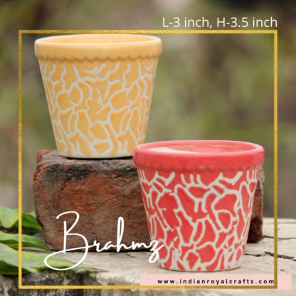 Ceramic Planters| Glass Pot Bowl shape-3.5 Inch