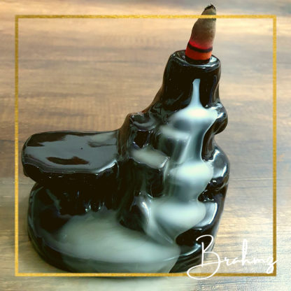 Ceramic Backflow Incense Holder Side Fountain