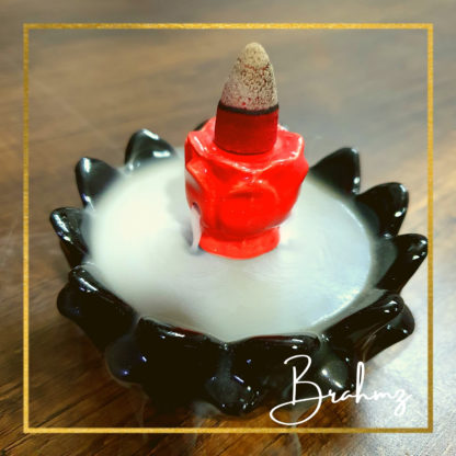Ceramic Backflow Incense Holder Lotus Base with Flower-MOQ-50pcs - Image 2