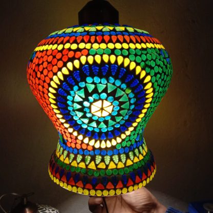 Glass Mosaic Hanging- Hurricane shape Size 6 & 9 inch by Brahmz - Image 3