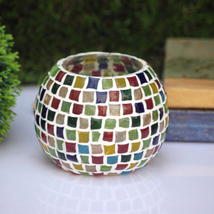 Glass Candle Holder| Mosaic Glass votive | PD-N57