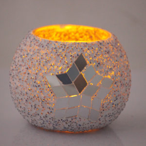 Glass Candle Holder| Mosaic Glass votive | PD-N24 - Image 2