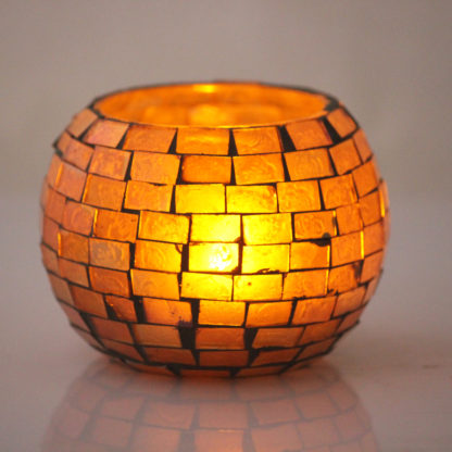 Glass Candle Holder| Mosaic Glass votive | PD-N44