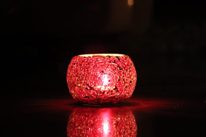Glass Candle Holder| Mosaic Glass votive | PD-N31