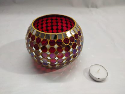 Glass Candle Holder| Mosaic Glass votive | PD-N12