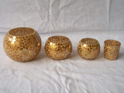 Glass Candle Holder| Mosaic Glass votive | PD-N80 3inch | 4inch | 5Inch