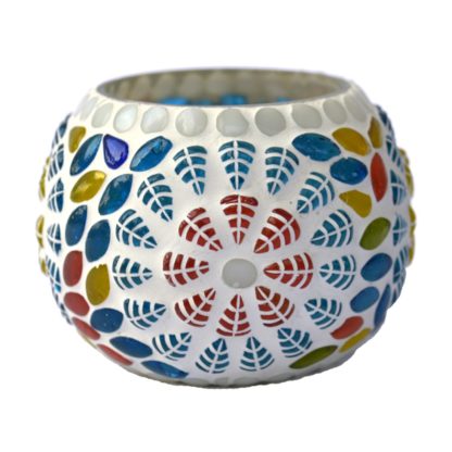 Glass Candle Holder| Mosaic Glass votive | PD-N75