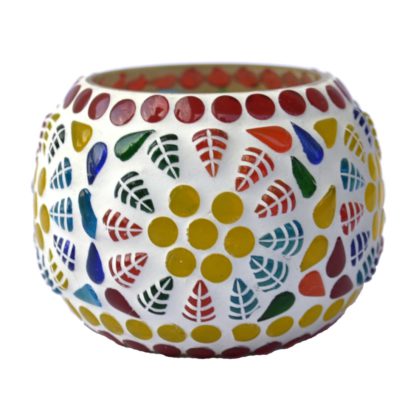 Glass Candle Holder| Mosaic Glass votive | PD-N74