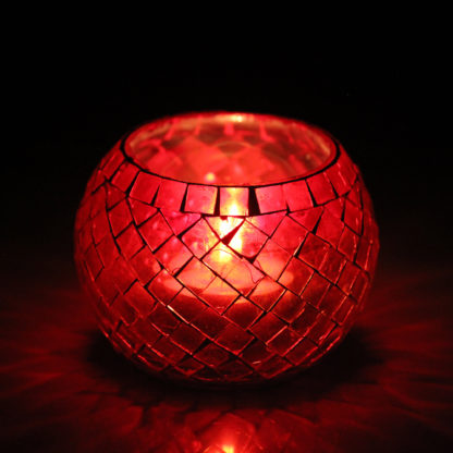 Glass Candle Holder| Mosaic Glass votive | PD-N38