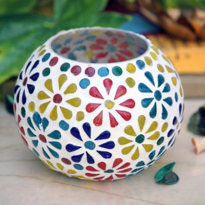 Glass Candle Holder| Mosaic Glass votive | PD-N26