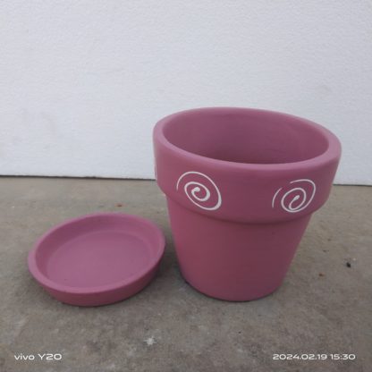 Brahmz terracotta planter pink - Image 2